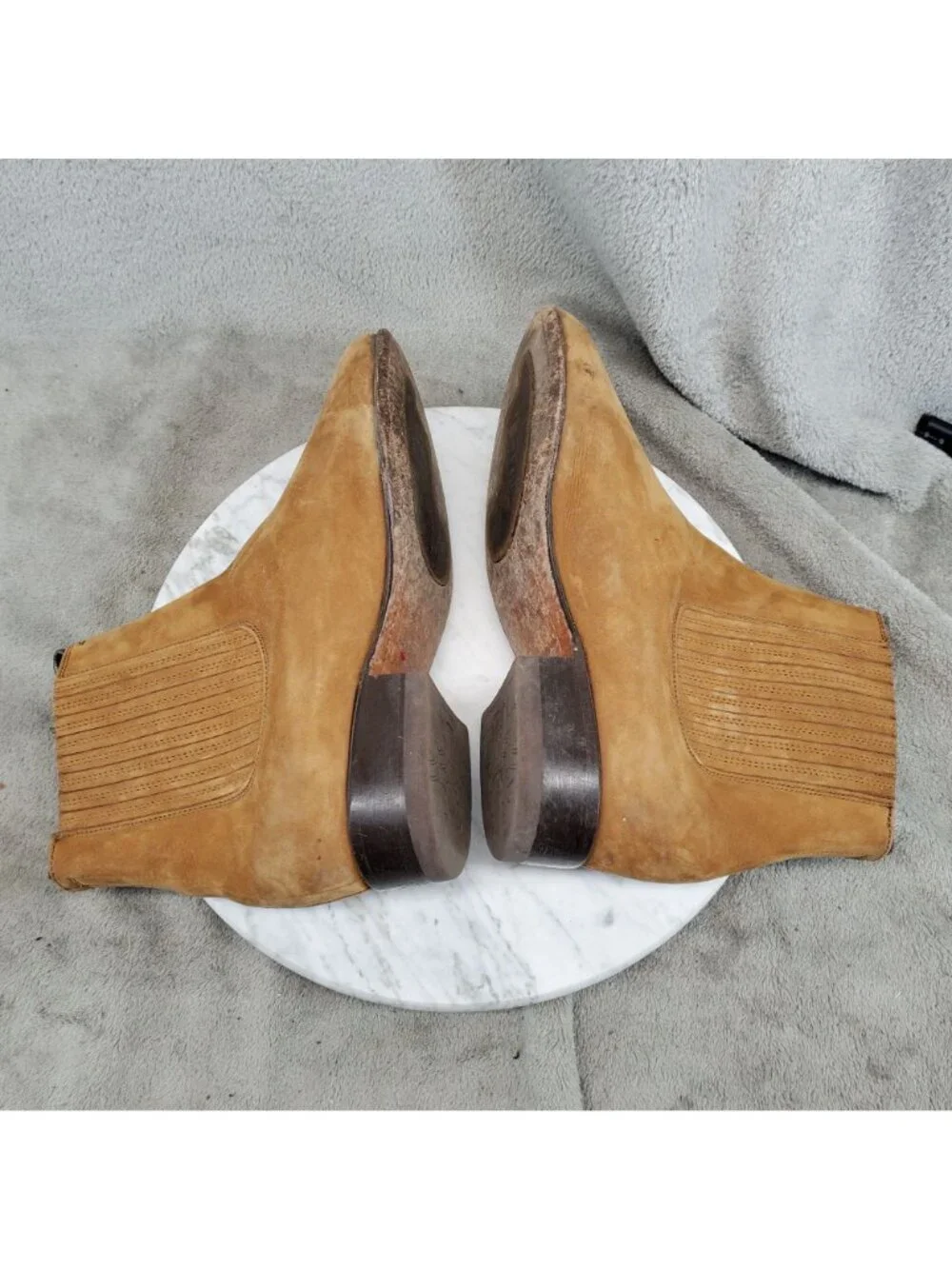 El Canelo Shoes Mens Size 6 Brown Nubuck Short Chelsea Ankle Boots *Read*